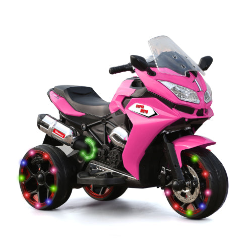12V Kids Electric Motorcycle - 3 Lighting Wheels with Music & Engine Sounds - Acrosstheglobe Store