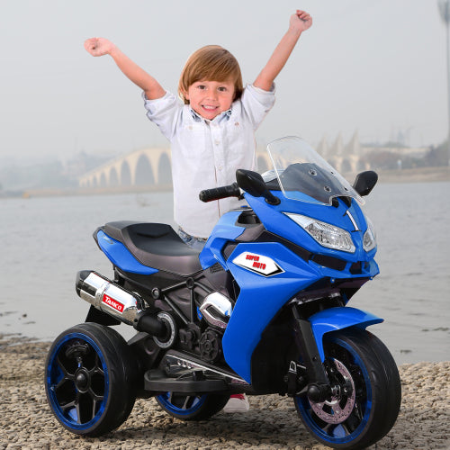 12V Kids Electric Motorcycle - 3 Lighting Wheels with Music & Engine Sounds - Acrosstheglobe Store