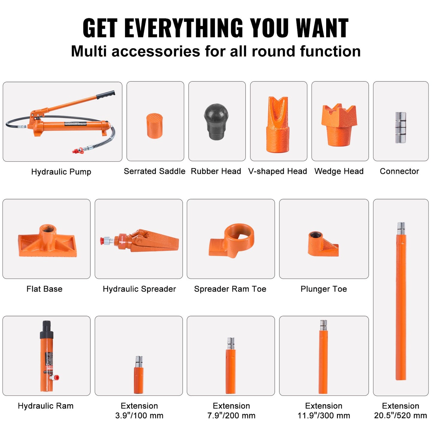 10 Ton Hydraulic Jack Air Lift Ram Body Frame Porta Power Repair Kits - Acrosstheglobe Store