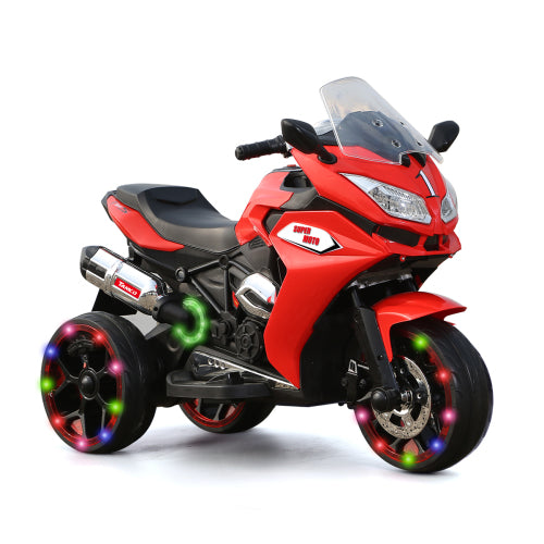 12V Kids Electric Motorcycle - 3 Lighting Wheels with Music & Engine Sounds - Acrosstheglobe Store